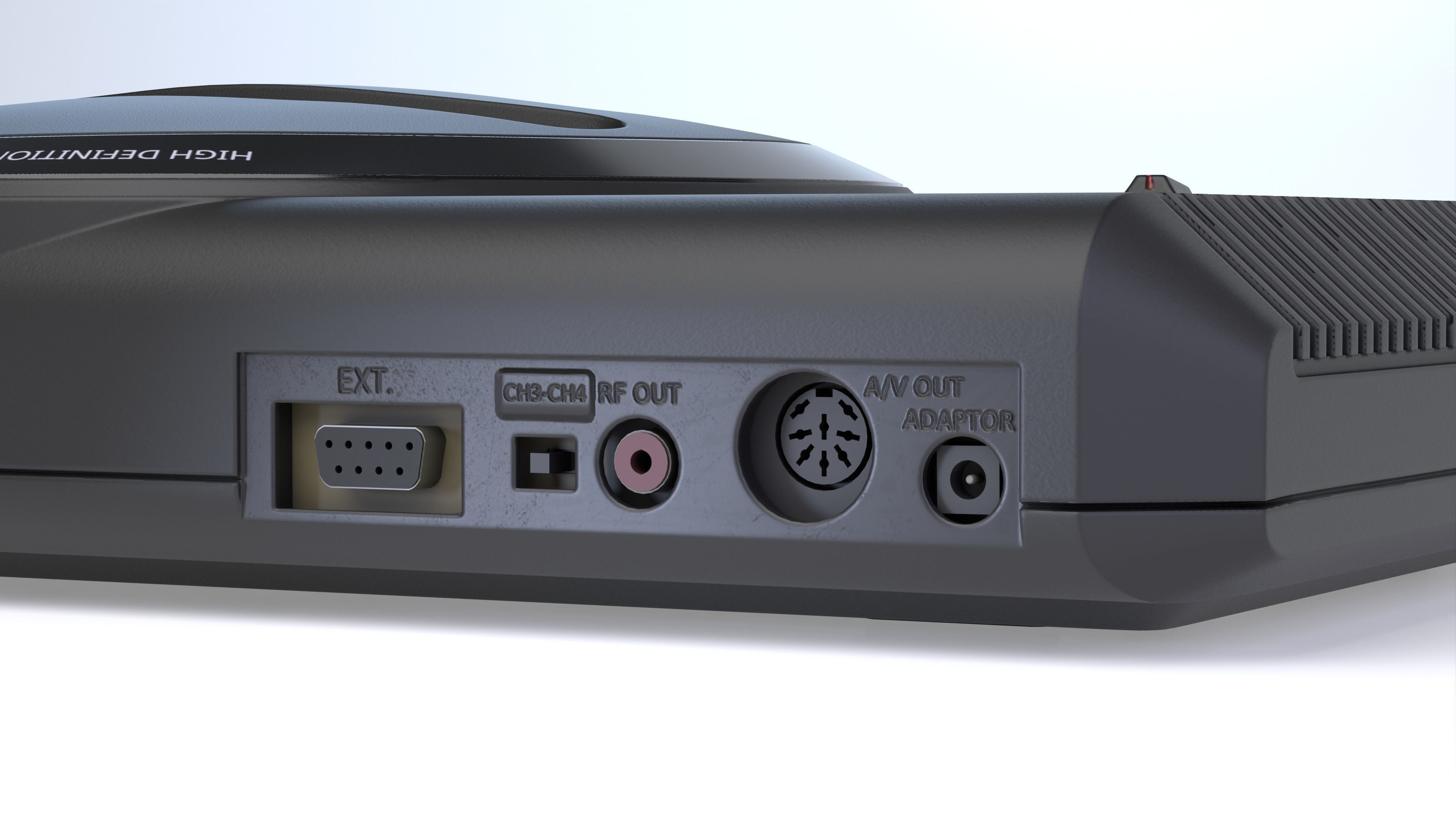 Sega Mega Drive Genesis Low-poly 3D model_8