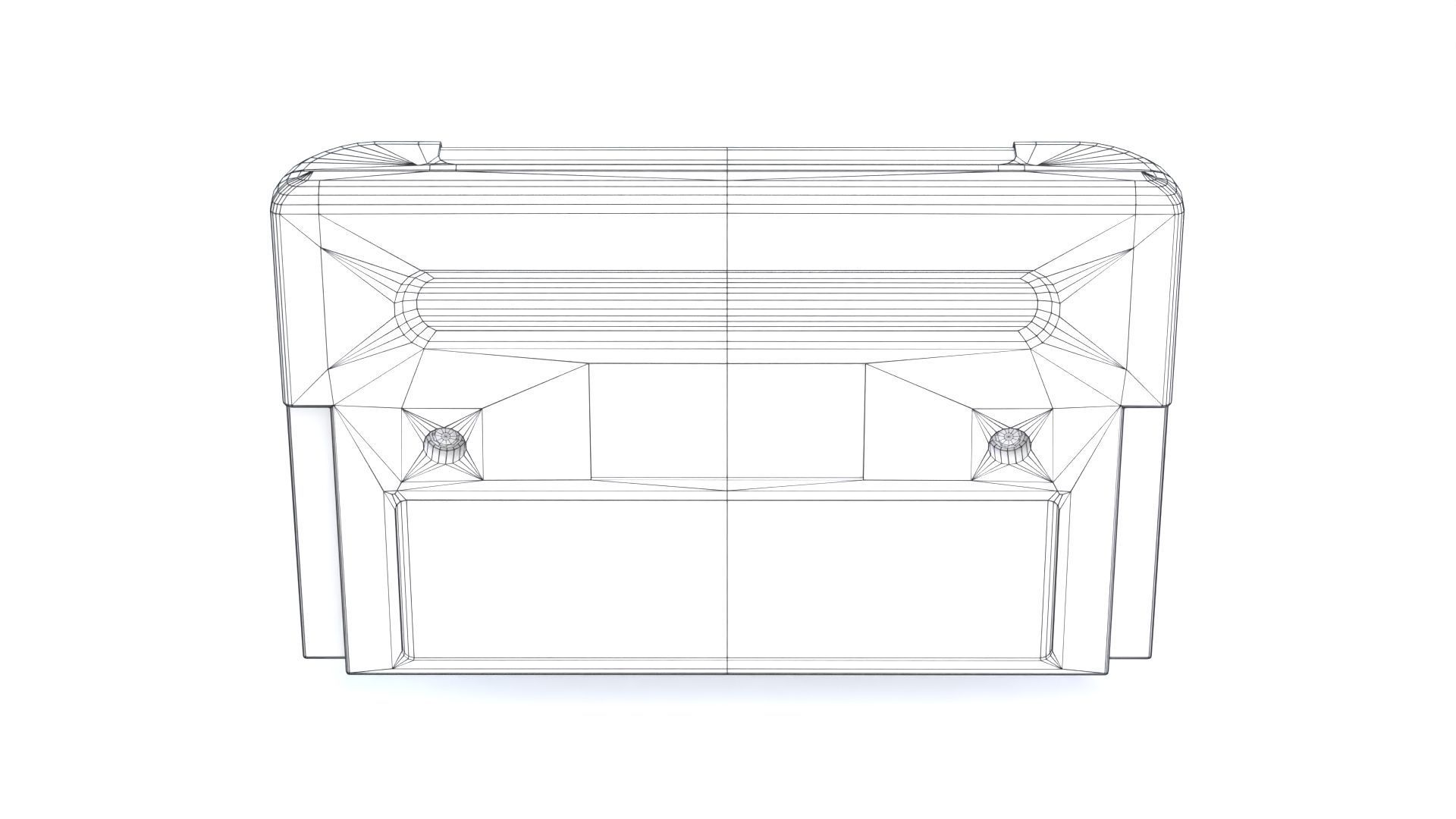 Sega Mega Drive Genesis Low-poly 3D model_26