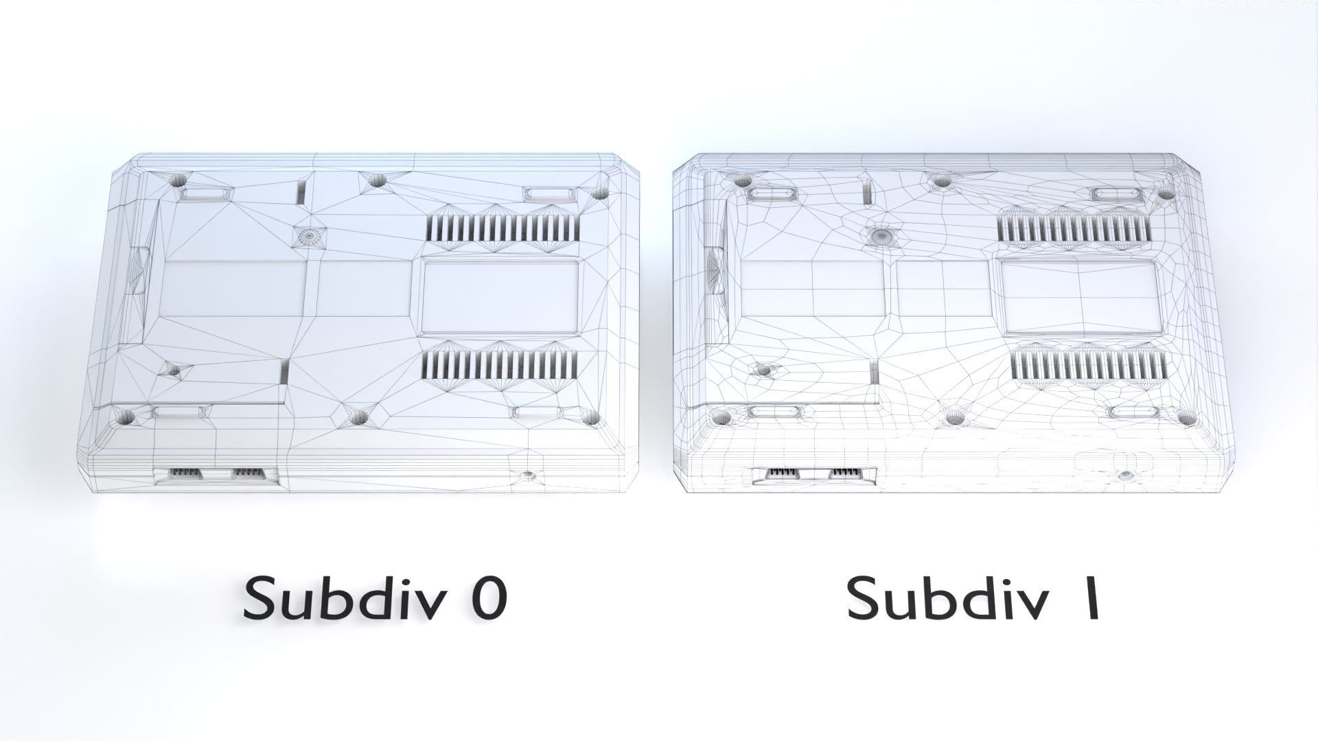 Sega Mega Drive Genesis Low-poly 3D model_22