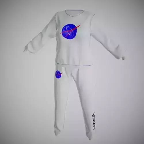 White Sweatsuit  Low-poly 3D model