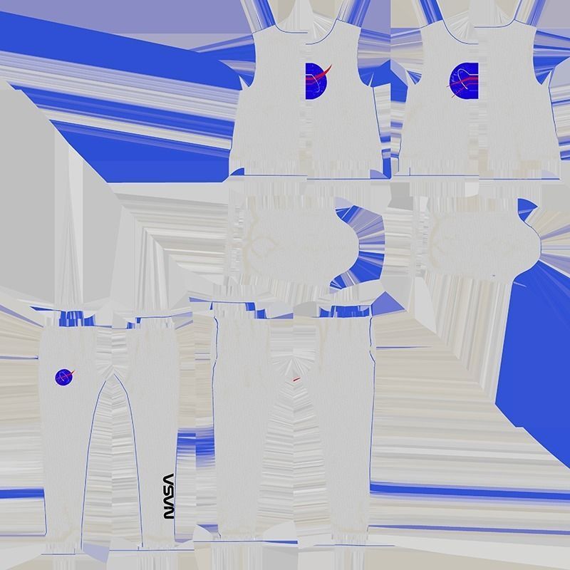 White Sweatsuit  Low-poly 3D model_8