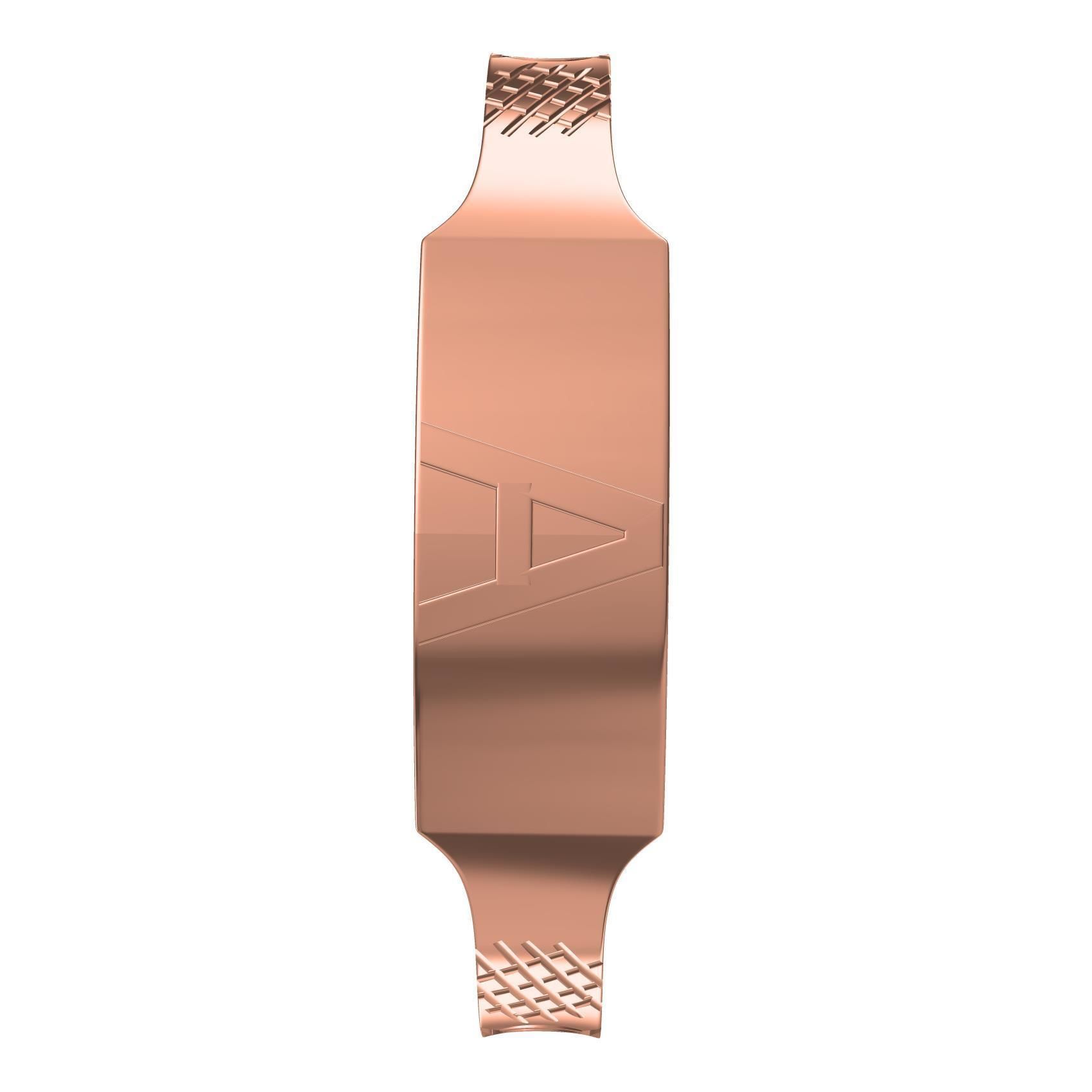 Simple Alphabet A Bracelet 3D print model_8