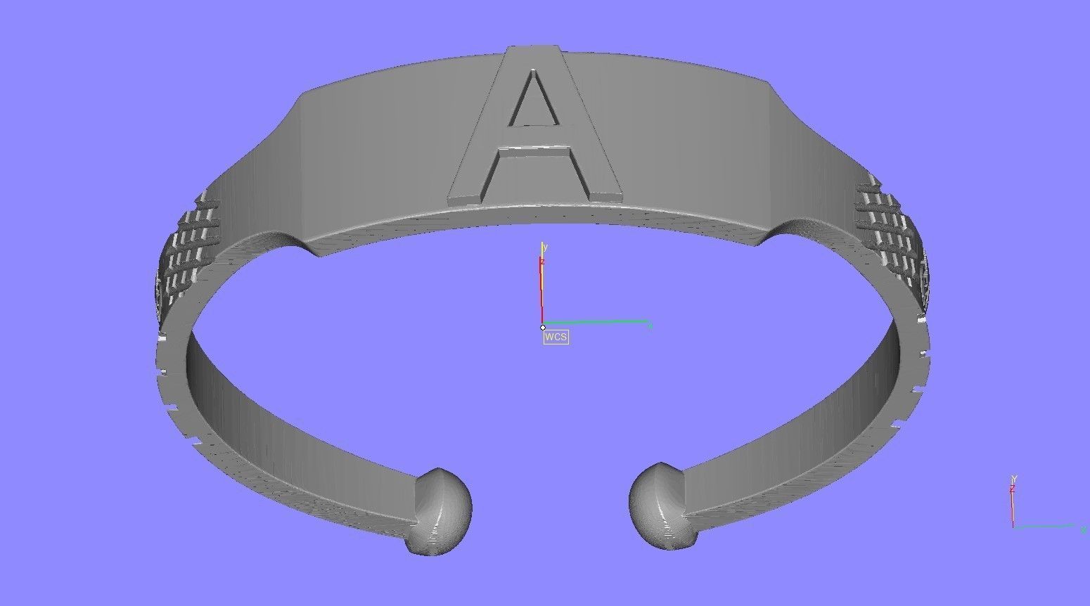 Simple Alphabet A Bracelet 3D print model_13