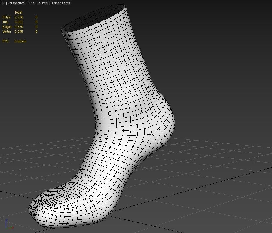 Socks  M11 Low-poly 3D model_5