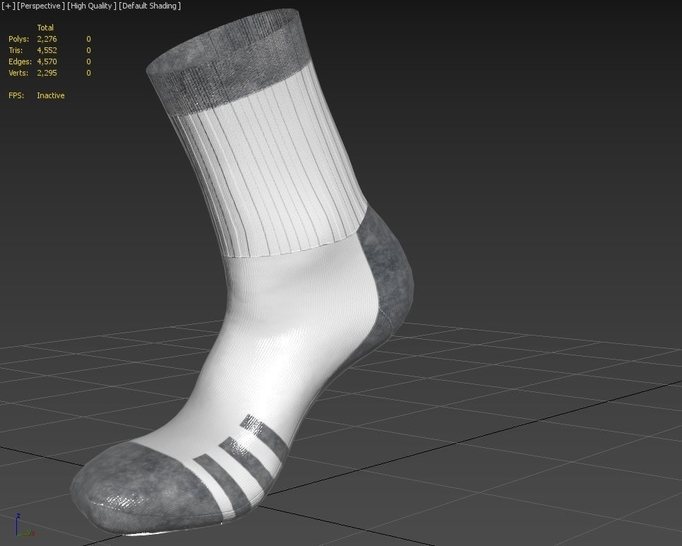Socks  M11 Low-poly 3D model_6