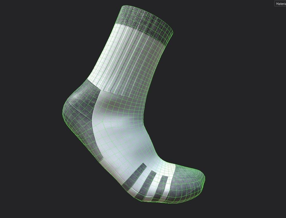 Socks  M11 Low-poly 3D model_1