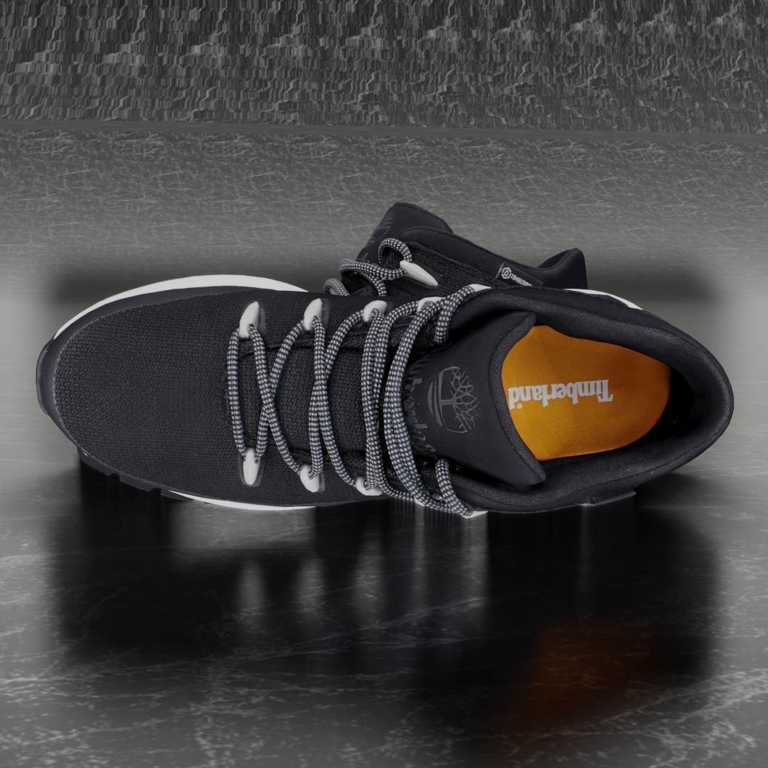 Timberland 3D Shoes - Black Low-poly 3D model_5