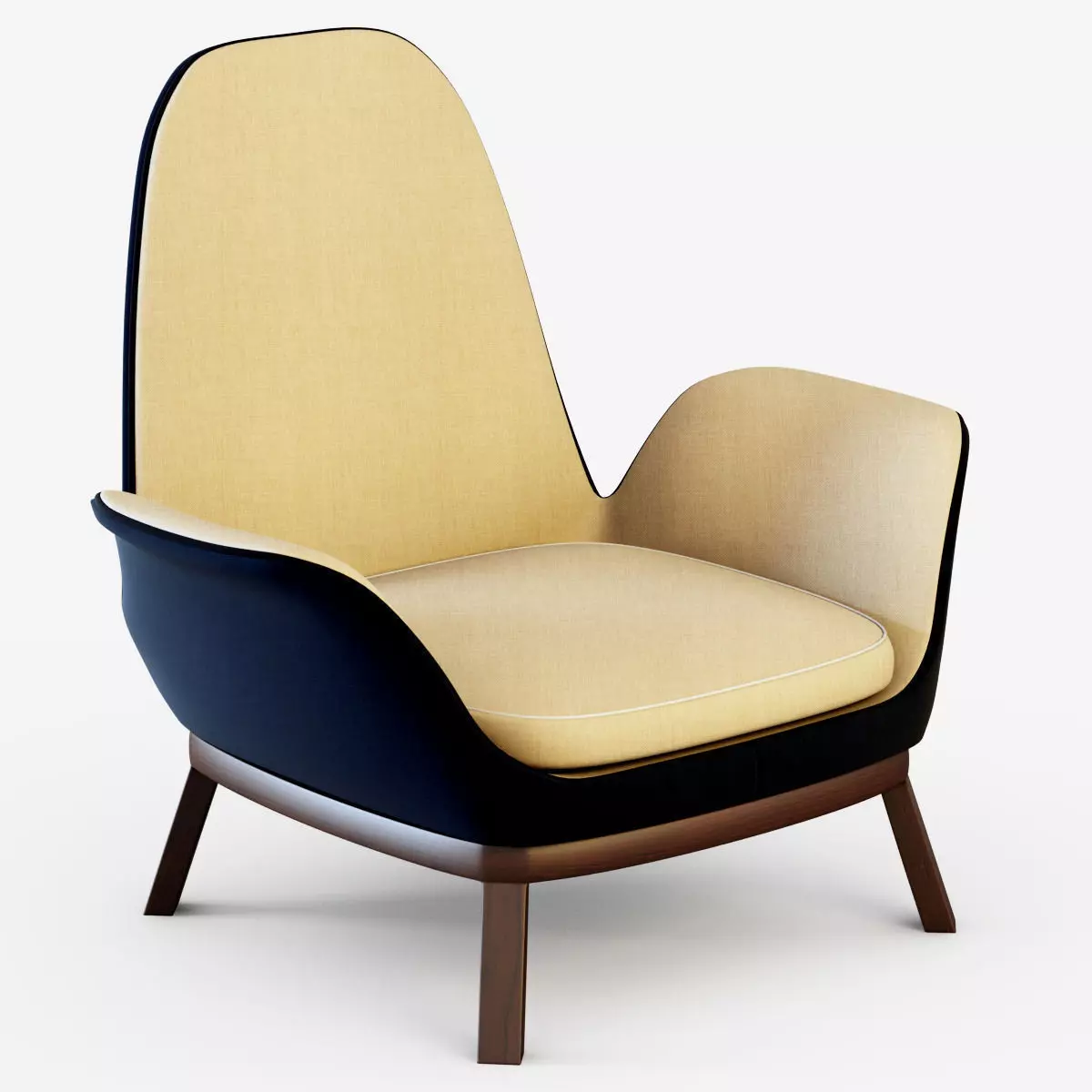Contemporary fireside chair EVEN 3D model