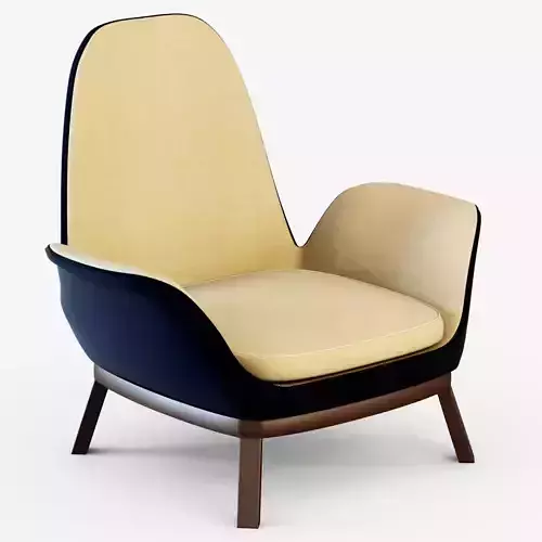Contemporary fireside chair EVEN