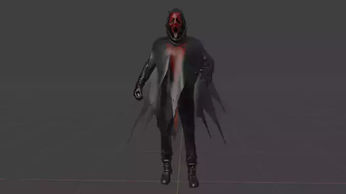 Ghost Faces Raining Blood Outfit Rigged 