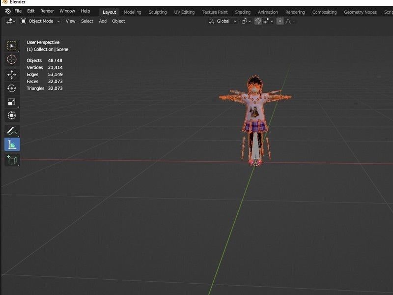 Dorita Vrchat Avatar  Low-poly 3D model_3