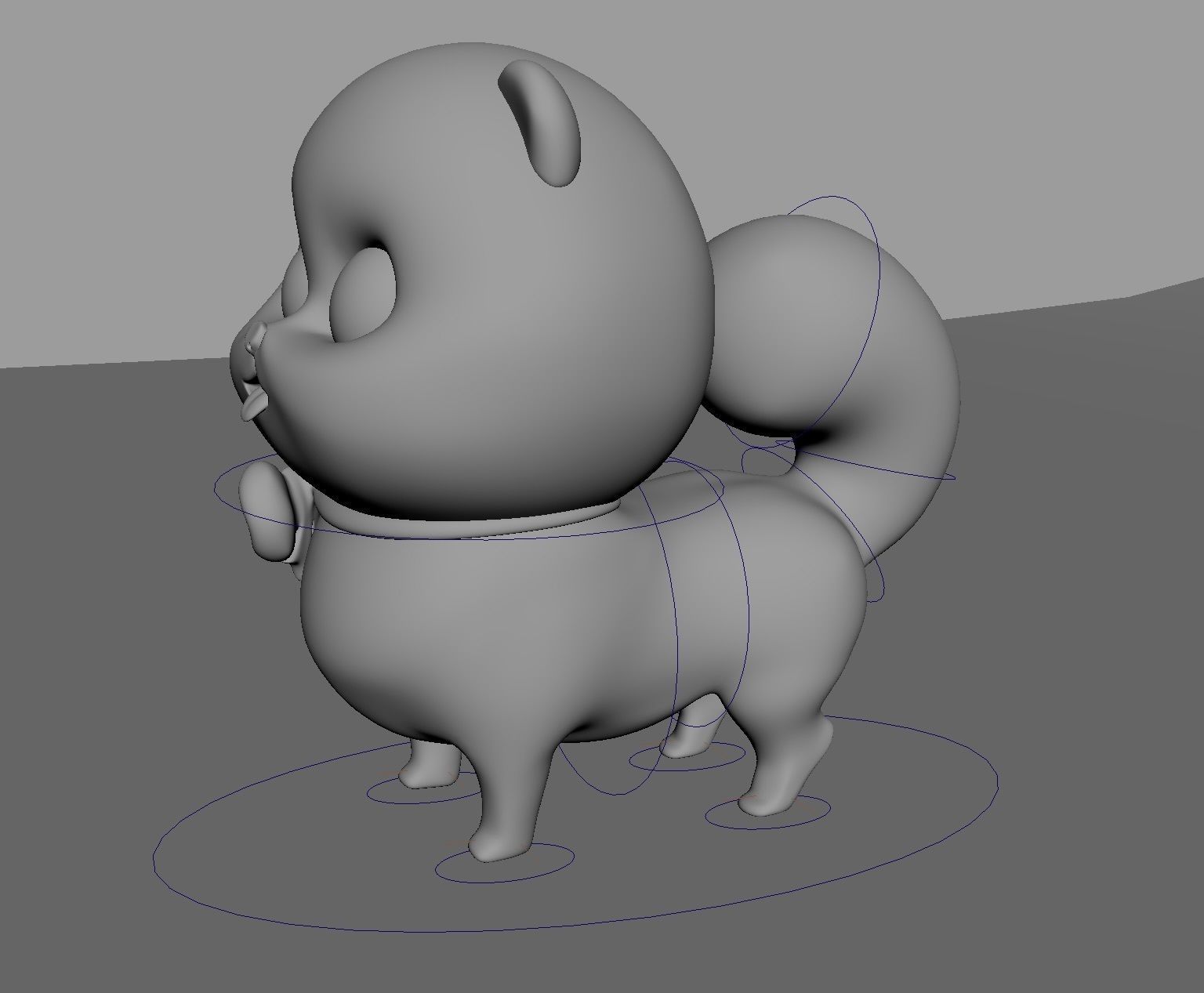 3d Pomeranian puppy dog Low-poly 3D model_5