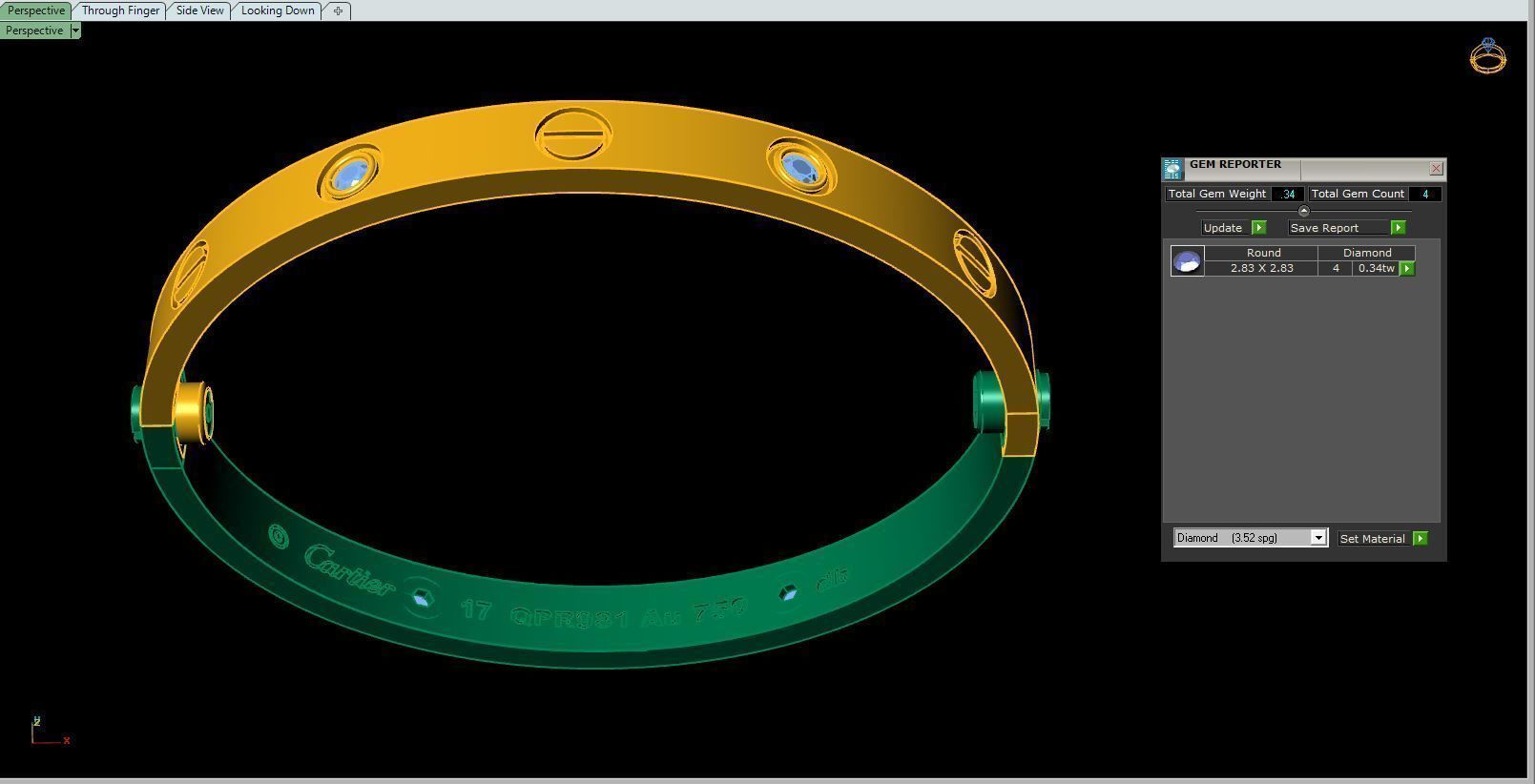 Love Bracelet 17 Size 4 Gem 3D print model_6