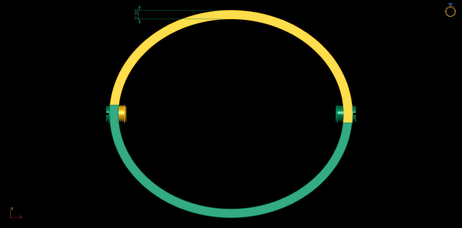 Love Bracelet 17 Size 4 Gem 3D print model_5