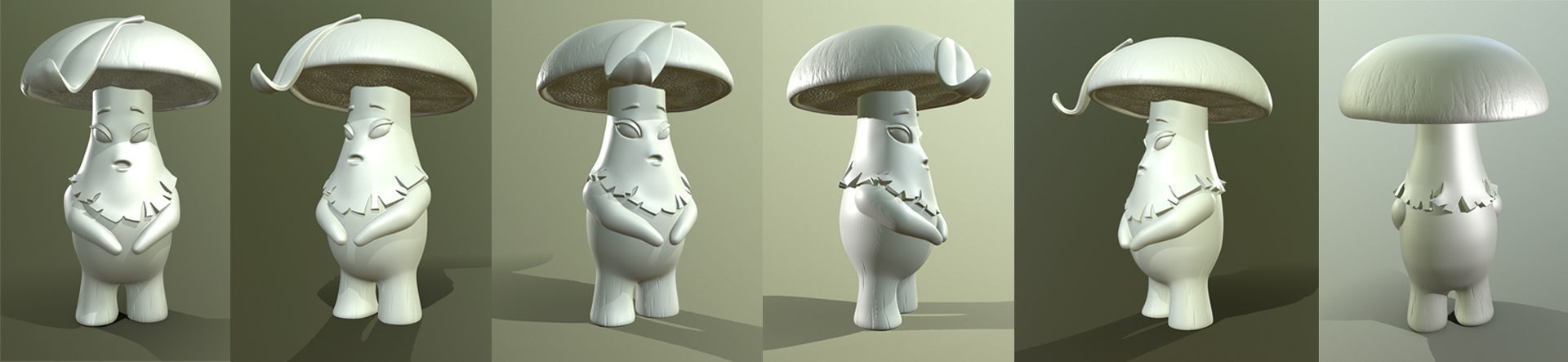 Mushroom peoples 3D print model_4