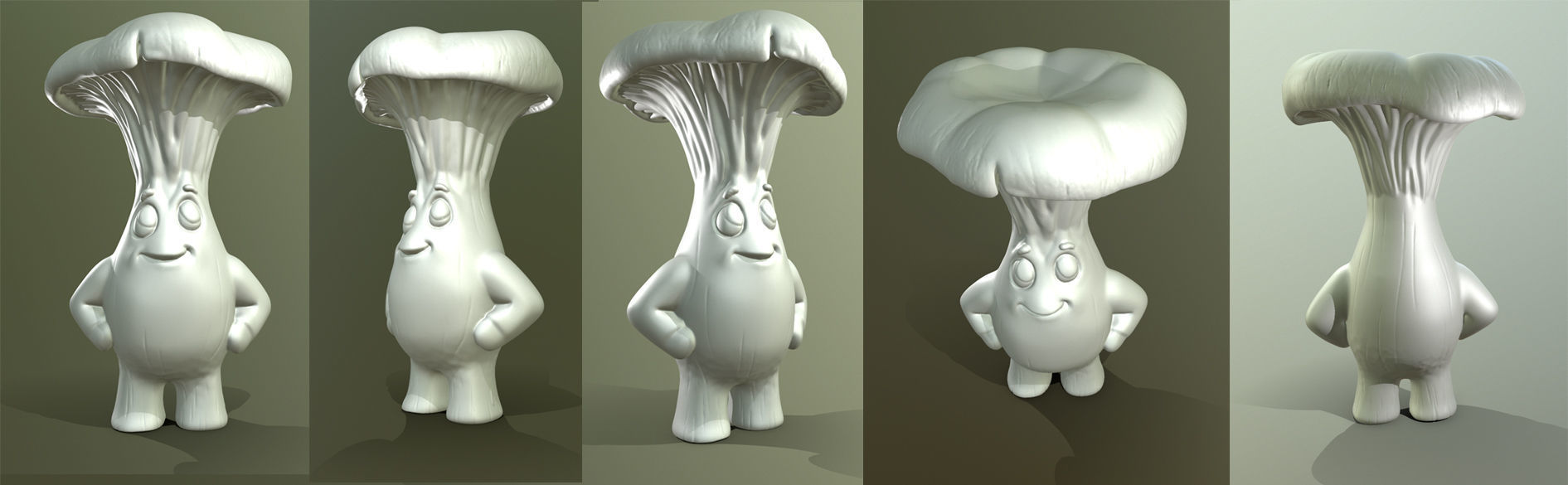 Mushroom peoples 3D print model_3