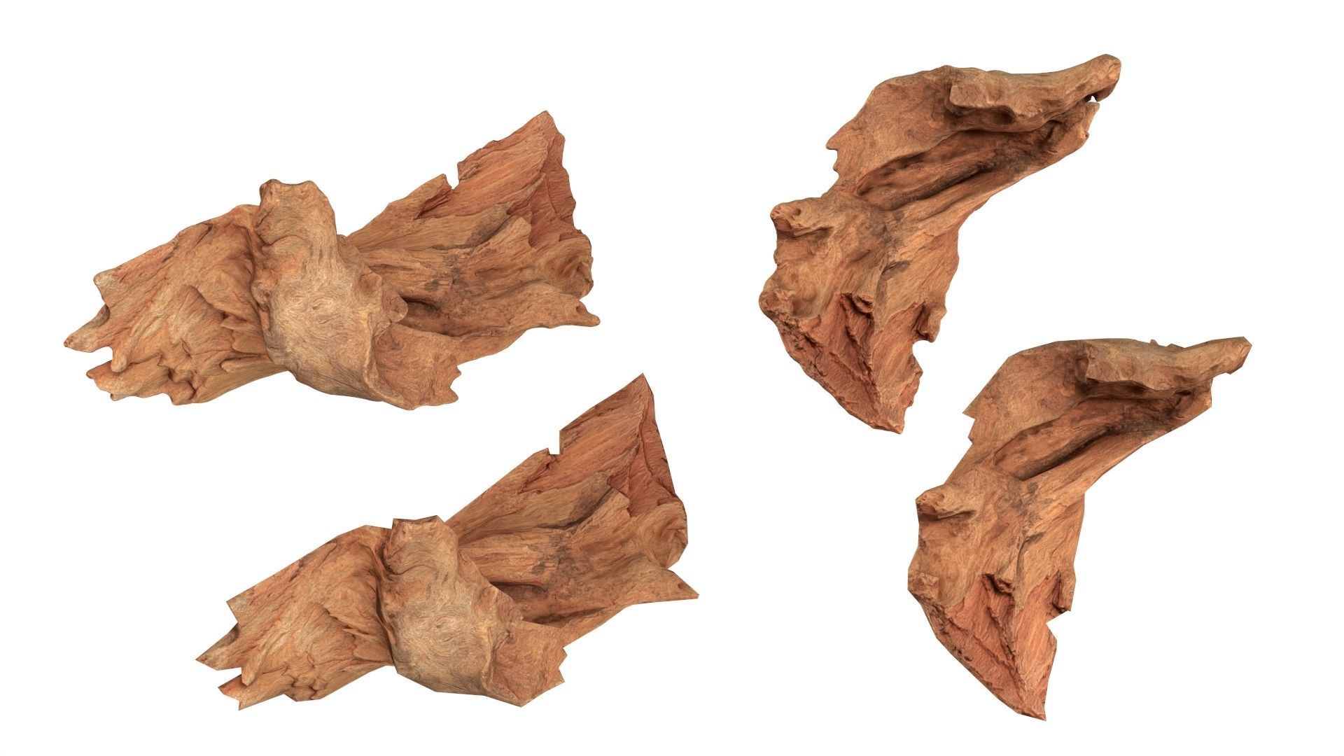 PSWooden019 scanned Wood chips Low-poly 3D model_12