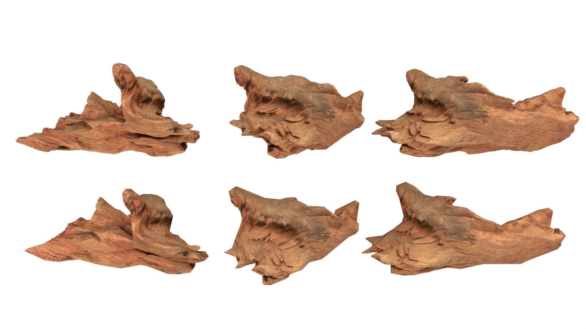 PSWooden019 scanned Wood chips Low-poly 3D model_8