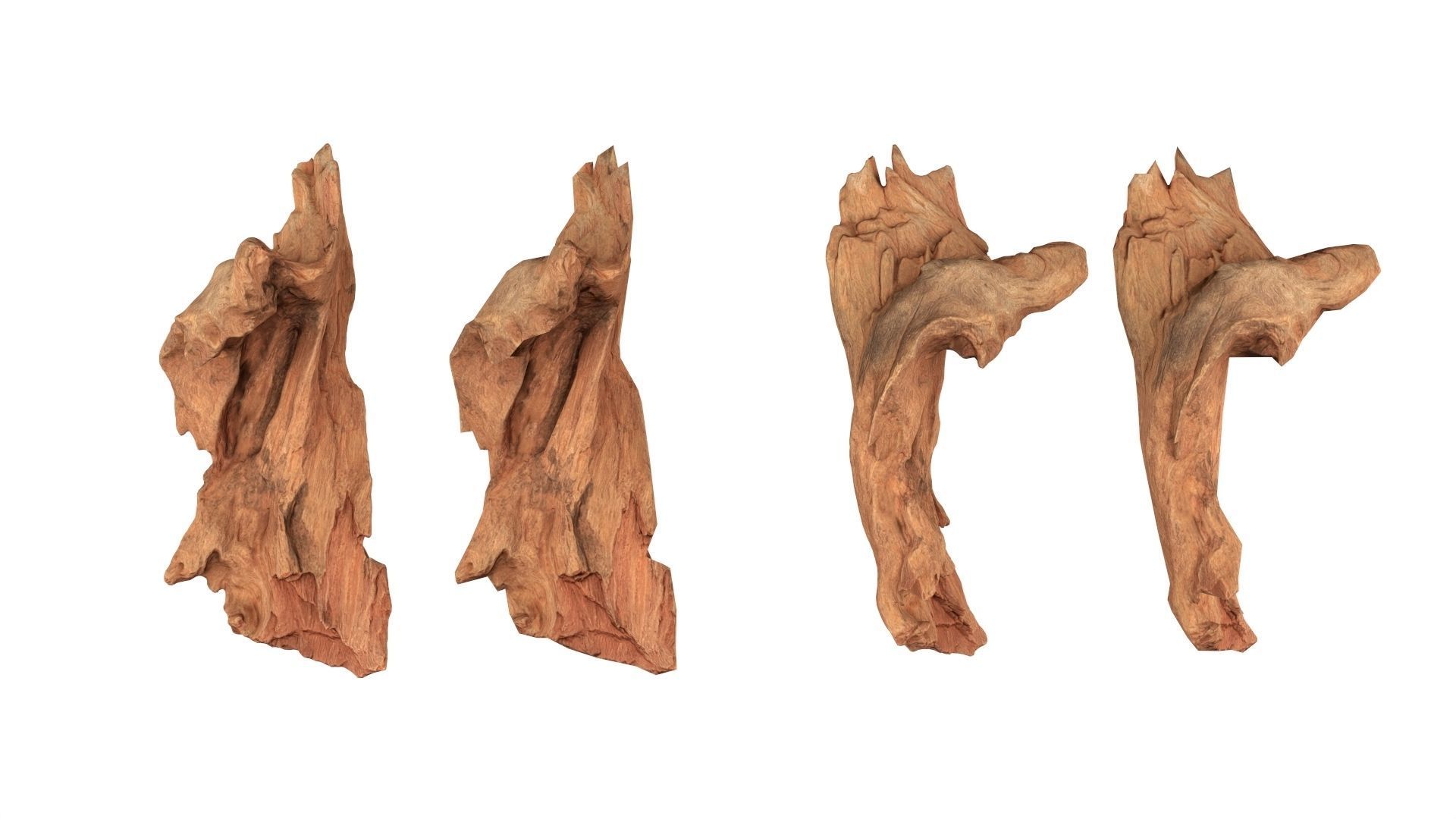 PSWooden019 scanned Wood chips Low-poly 3D model_2