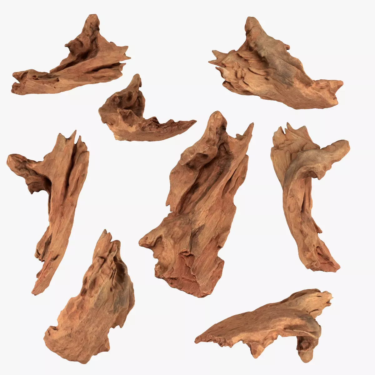 PSWooden019 scanned Wood chips Low-poly 3D model_0