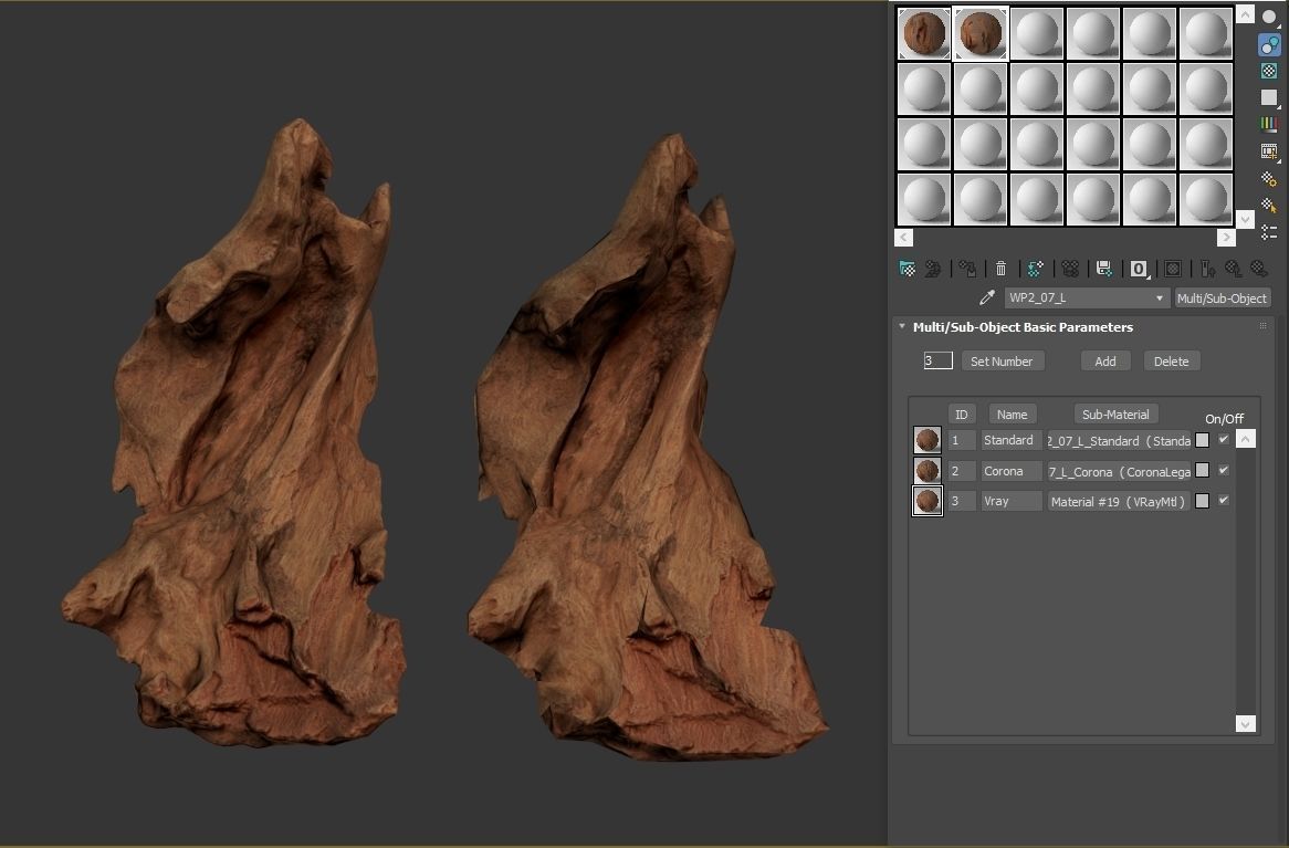 PSWooden019 scanned Wood chips Low-poly 3D model_15
