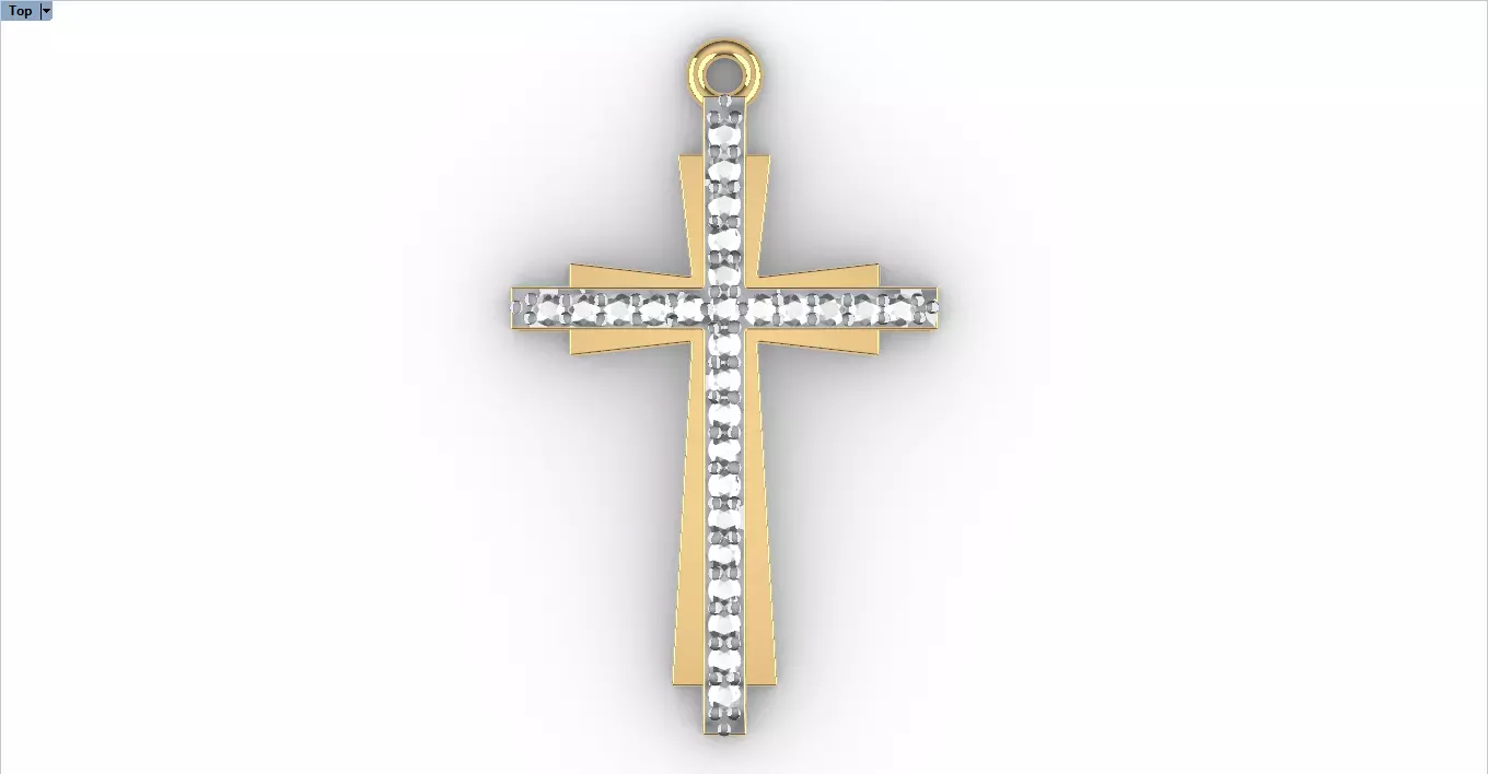 CROSS DIAMOND PENDANT 3D print model
