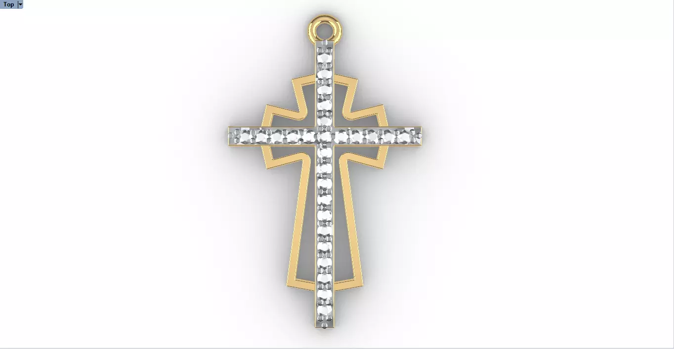 CROSS DIAMOND PENDANT 3D print model