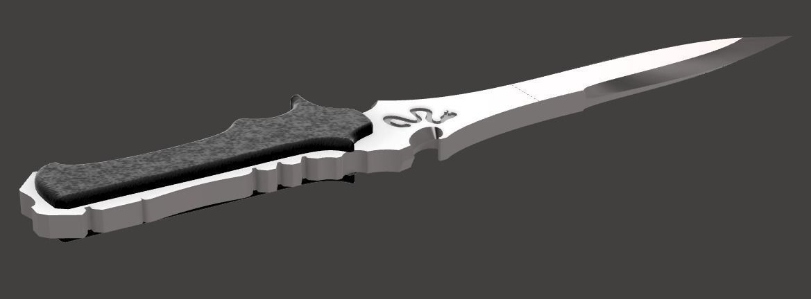 Resident Evil 4 Remake - Jack Krauser combat knife 3D print model_2