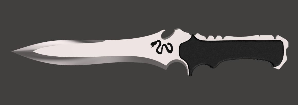 Resident Evil 4 Remake - Jack Krauser combat knife 3D print model_4