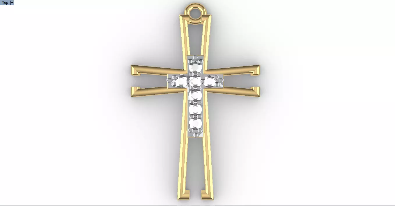 CROSS DIAMOND PENDANT 3D print model