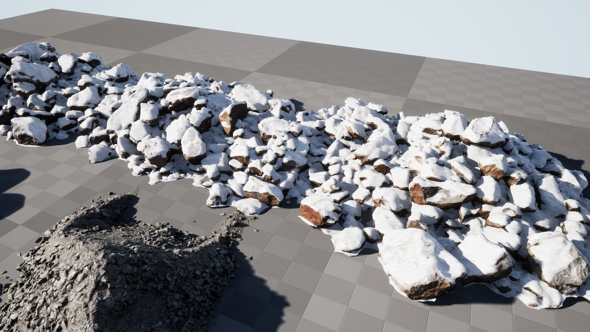 UE Piles of ruins and stones and  soil Low-poly 3D model_19