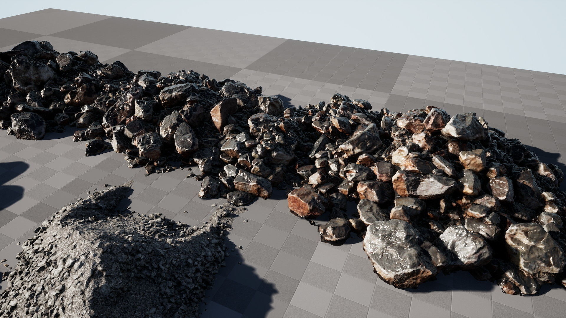 UE Piles of ruins and stones and  soil Low-poly 3D model_20