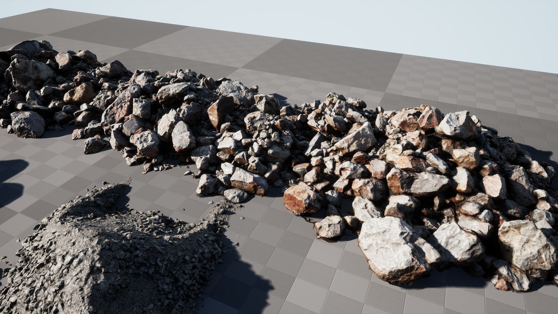 UE Piles of ruins and stones and  soil Low-poly 3D model_18