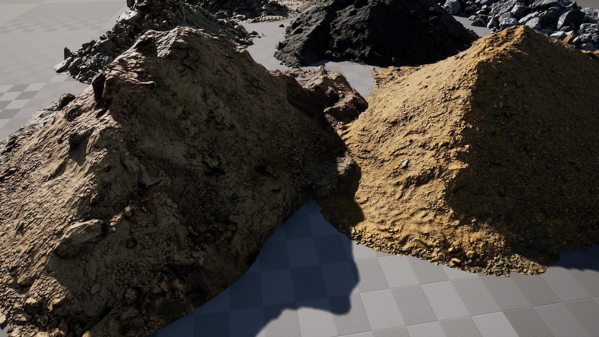 UE Piles of ruins and stones and  soil Low-poly 3D model_15