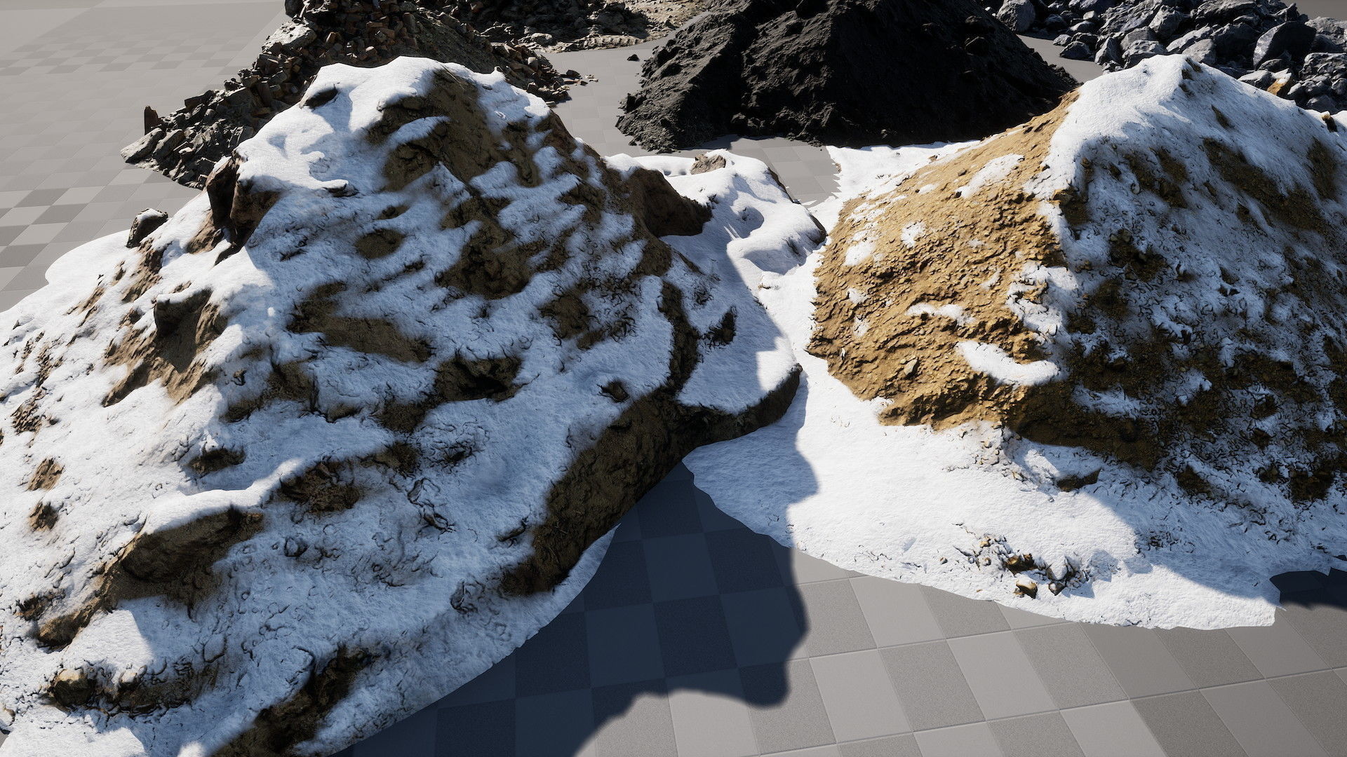 UE Piles of ruins and stones and  soil Low-poly 3D model_16