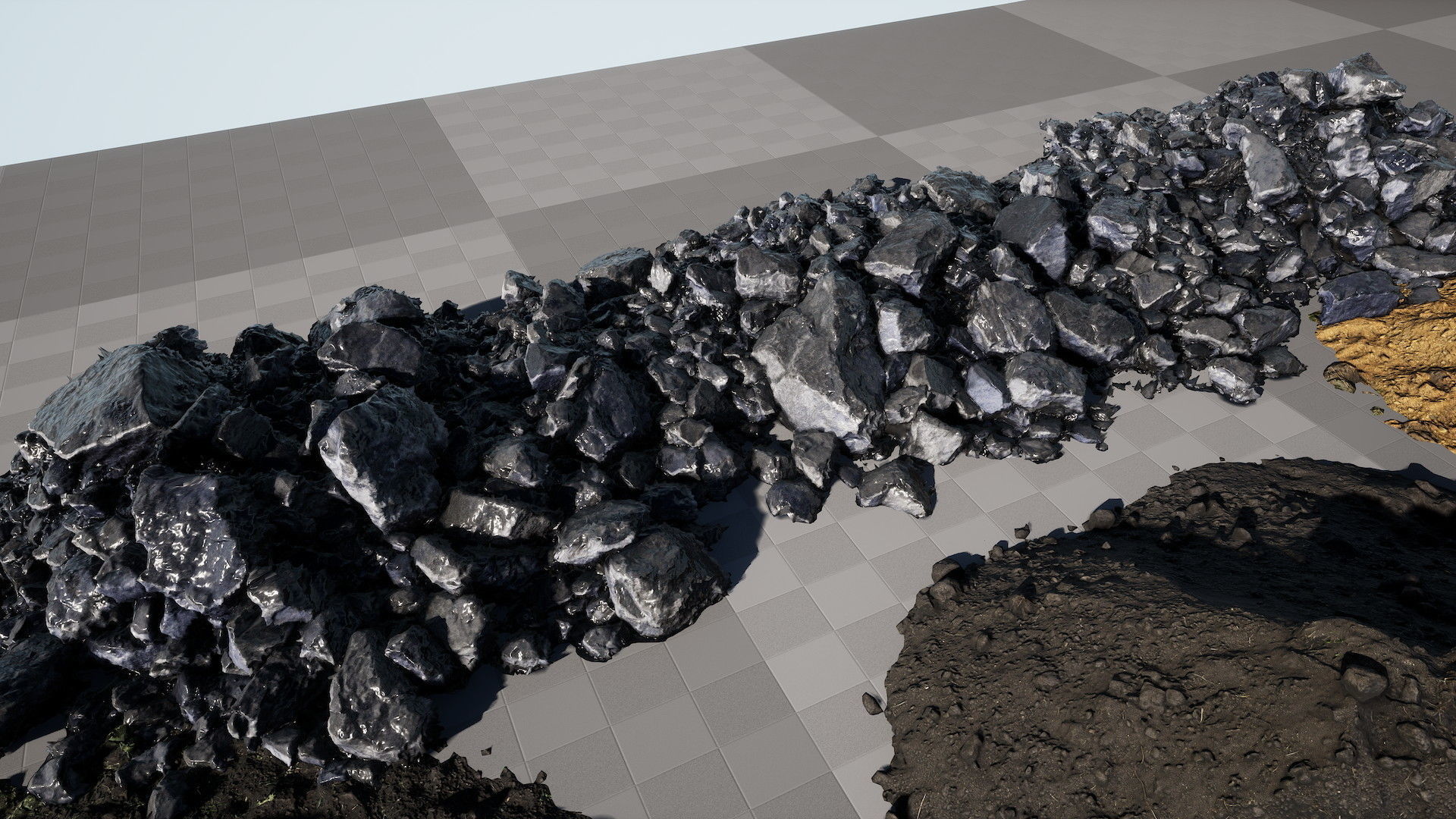 UE Piles of ruins and stones and  soil Low-poly 3D model_23