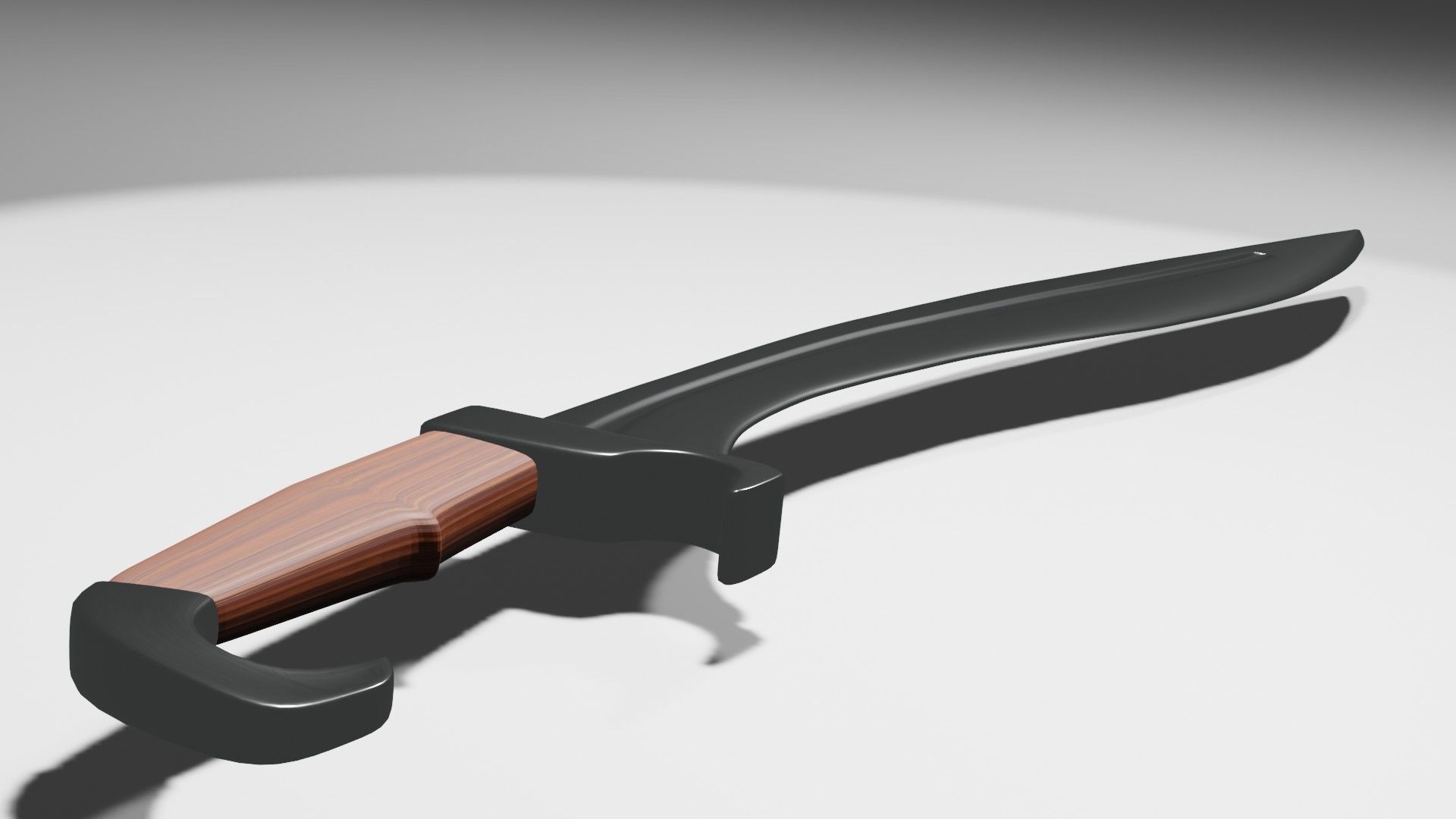 Historical falcata 3D model_4