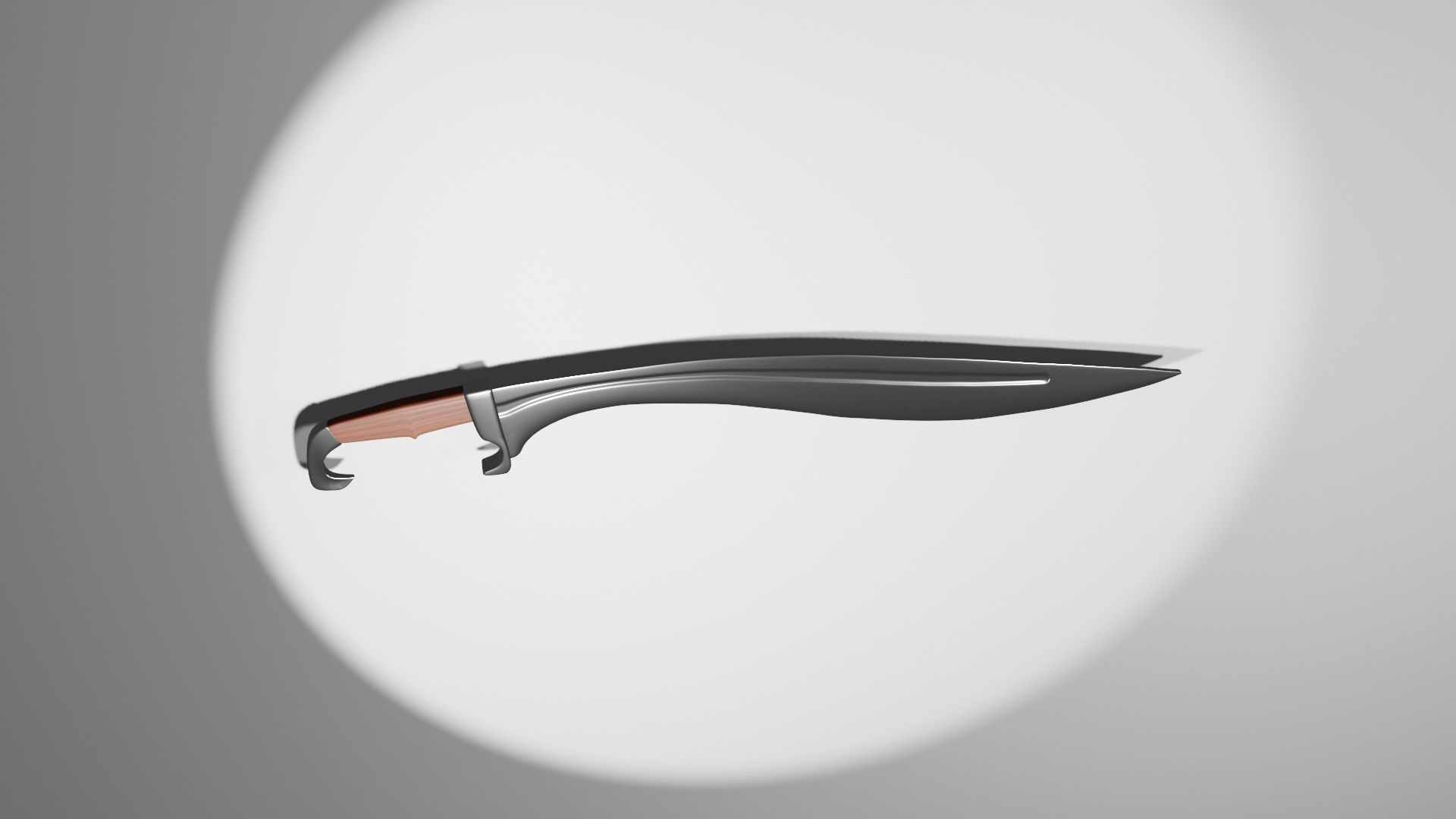 Historical falcata 3D model_3