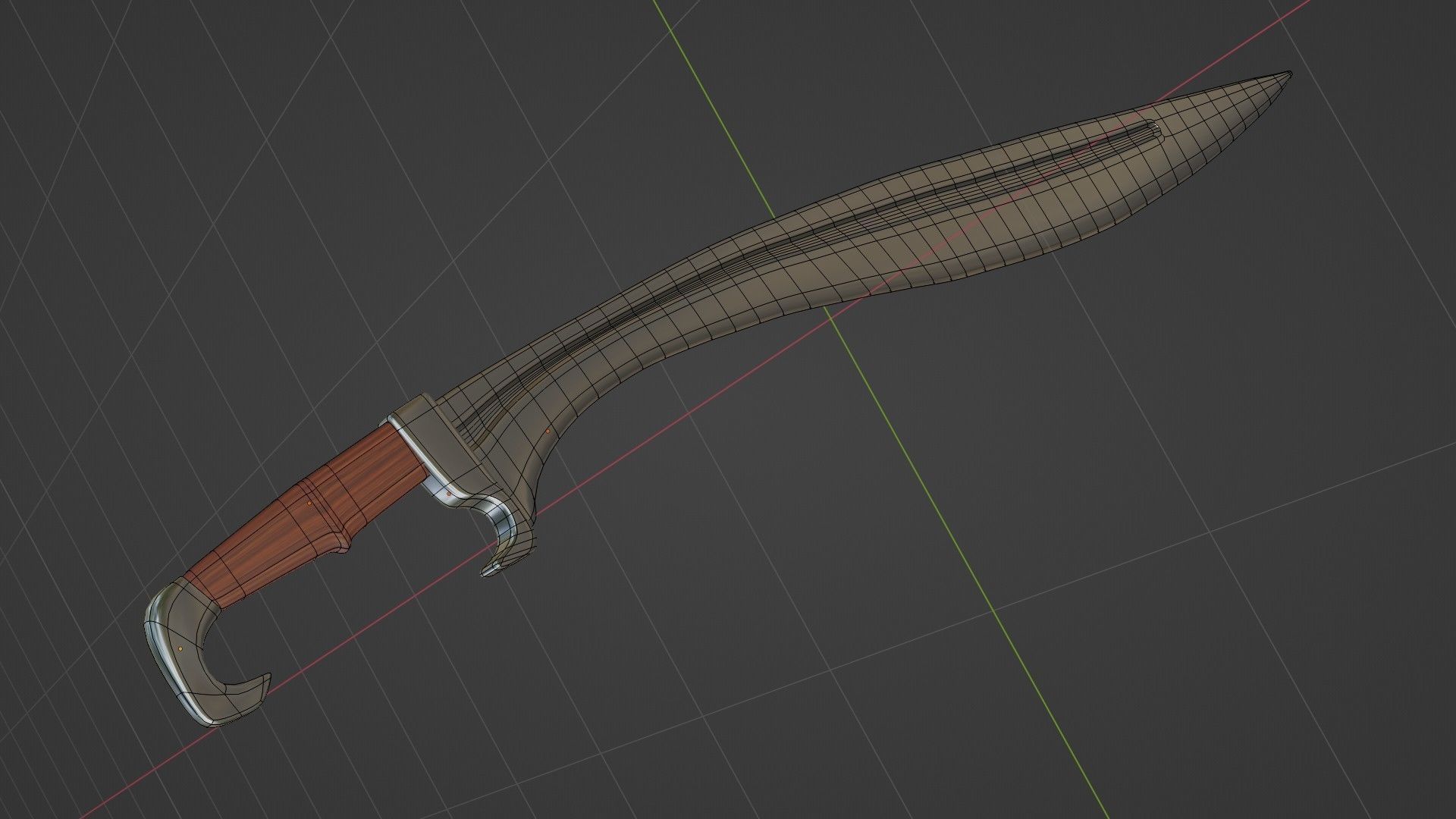 Historical falcata 3D model_1