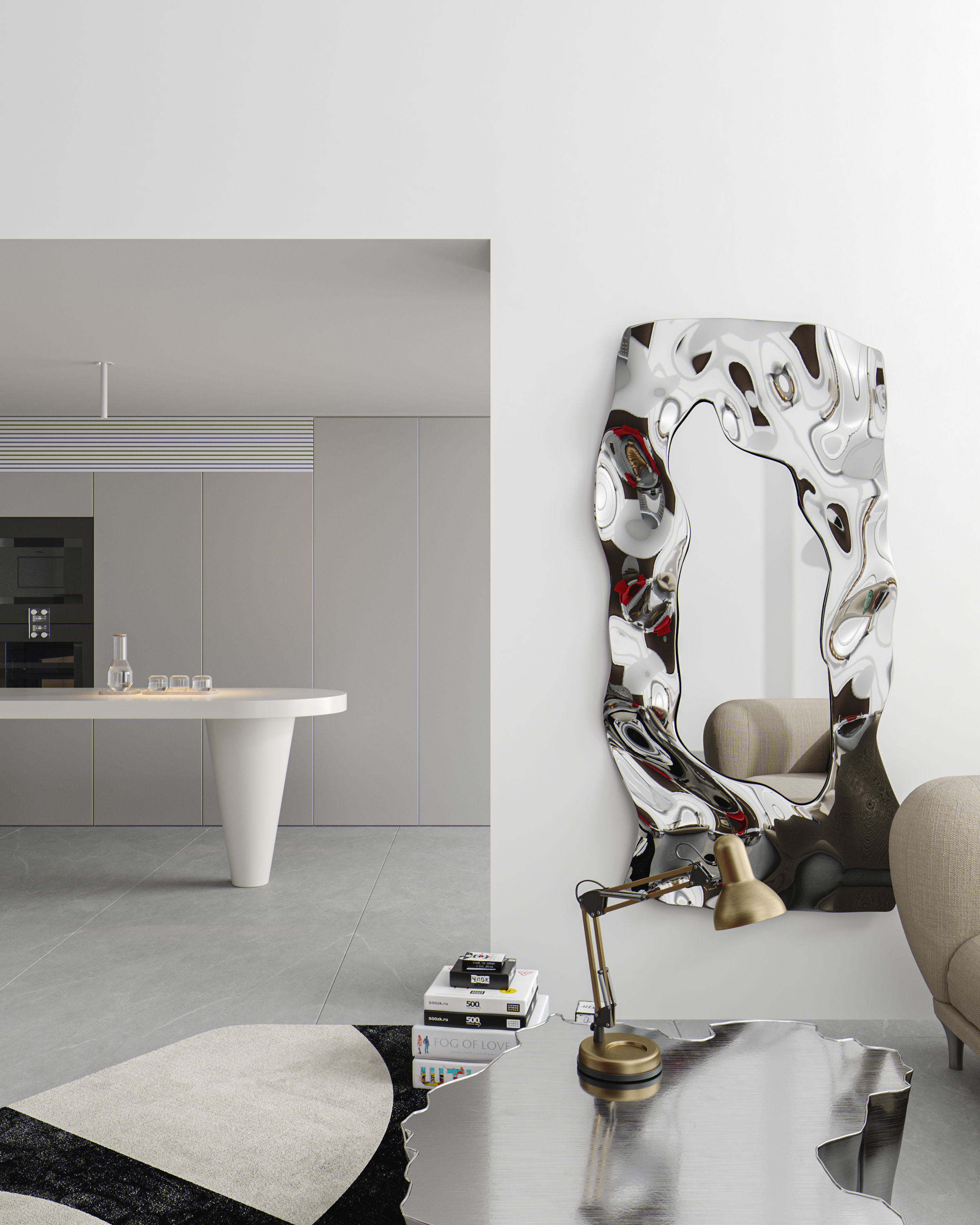 Living Room Interior Scene for 3DMAX and Corona 3D model 3D model_10