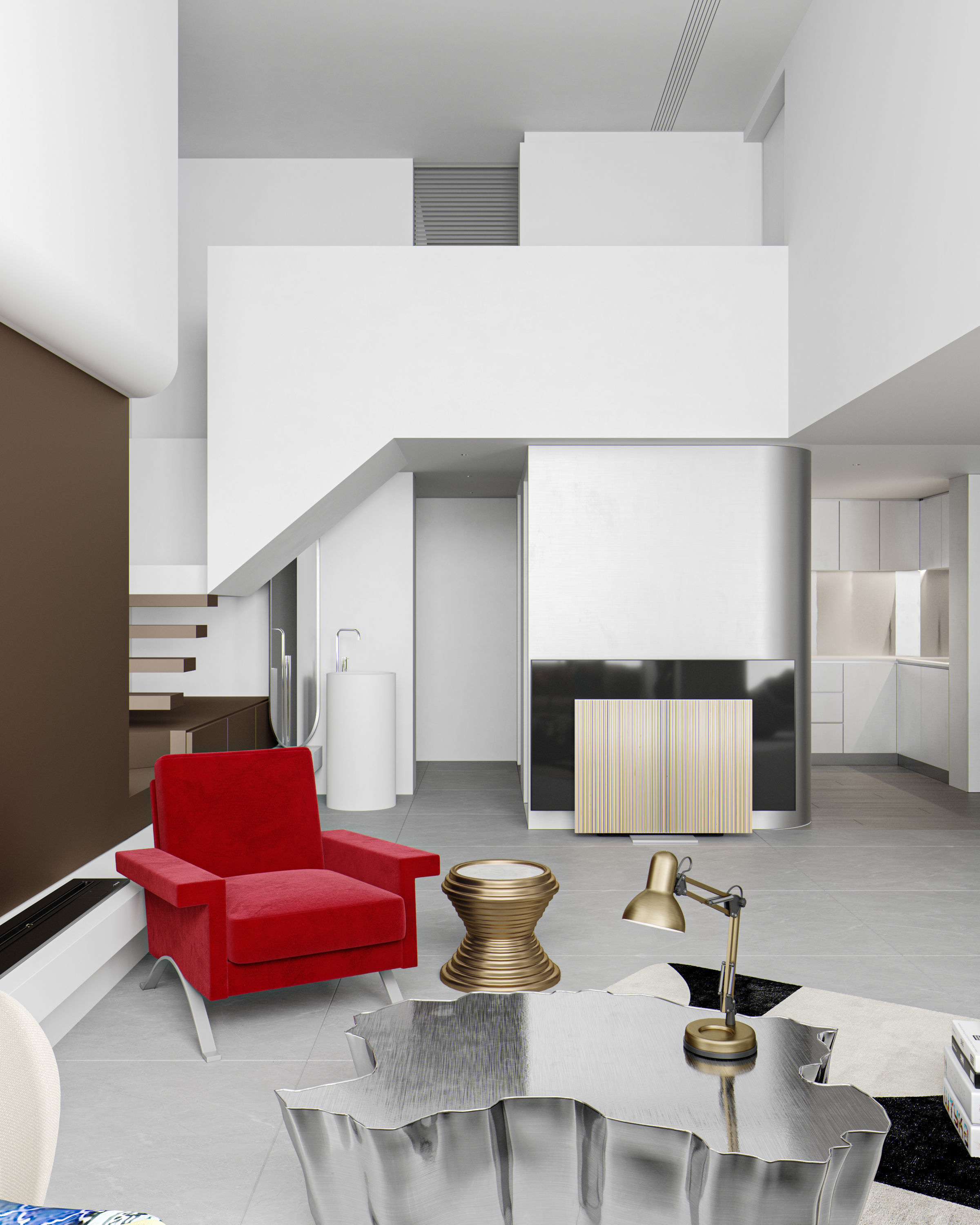 Living Room Interior Scene for 3DMAX and Corona 3D model 3D model_11