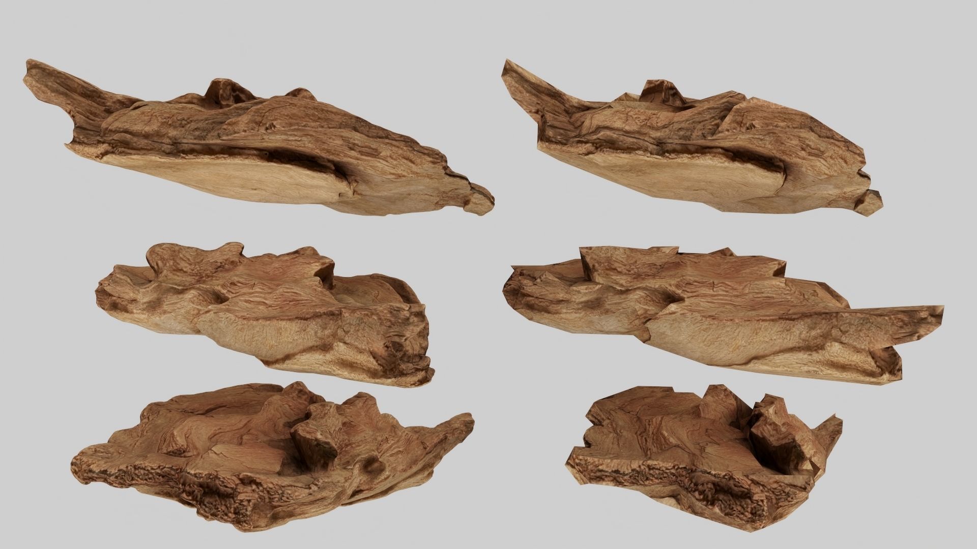 PSWooden021 scanned Wood chips Low-poly 3D model_16