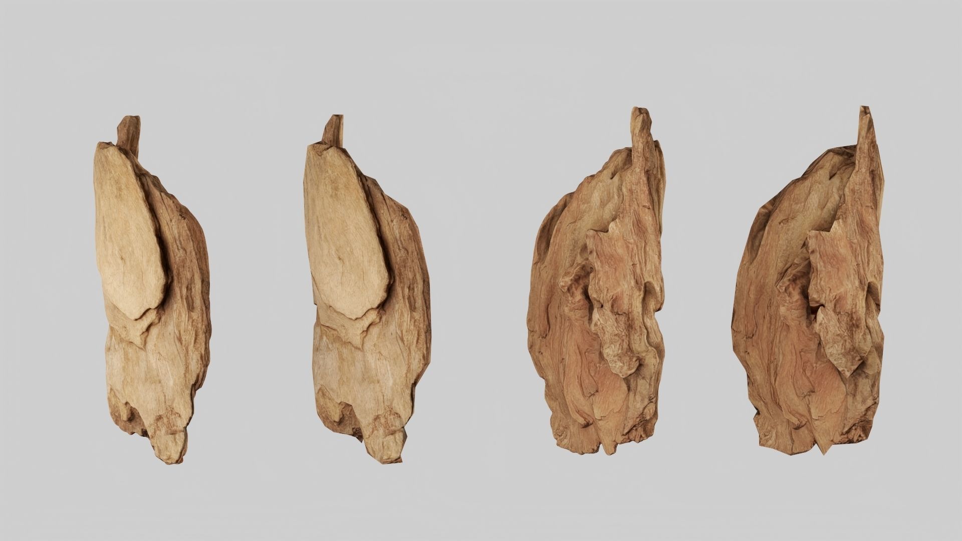 PSWooden021 scanned Wood chips Low-poly 3D model_10