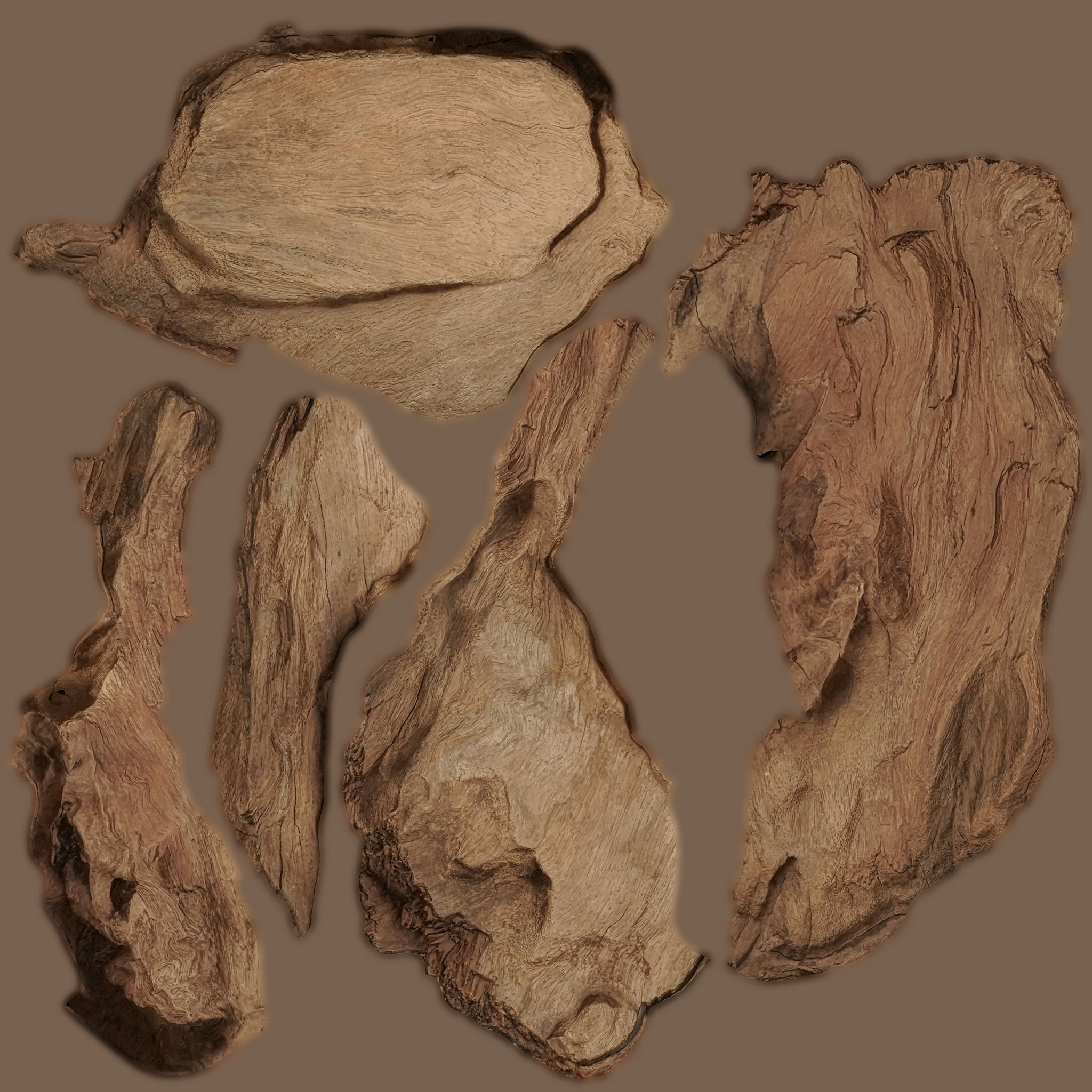 PSWooden021 scanned Wood chips Low-poly 3D model_18