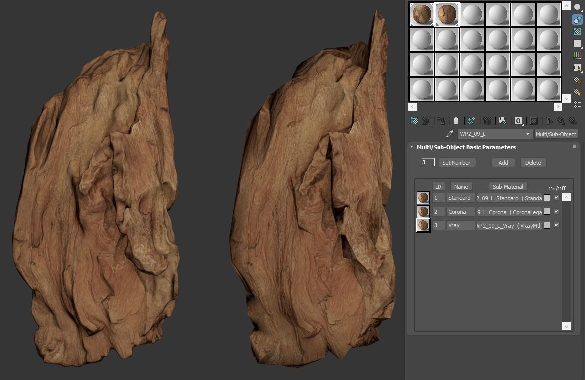PSWooden021 scanned Wood chips Low-poly 3D model_19