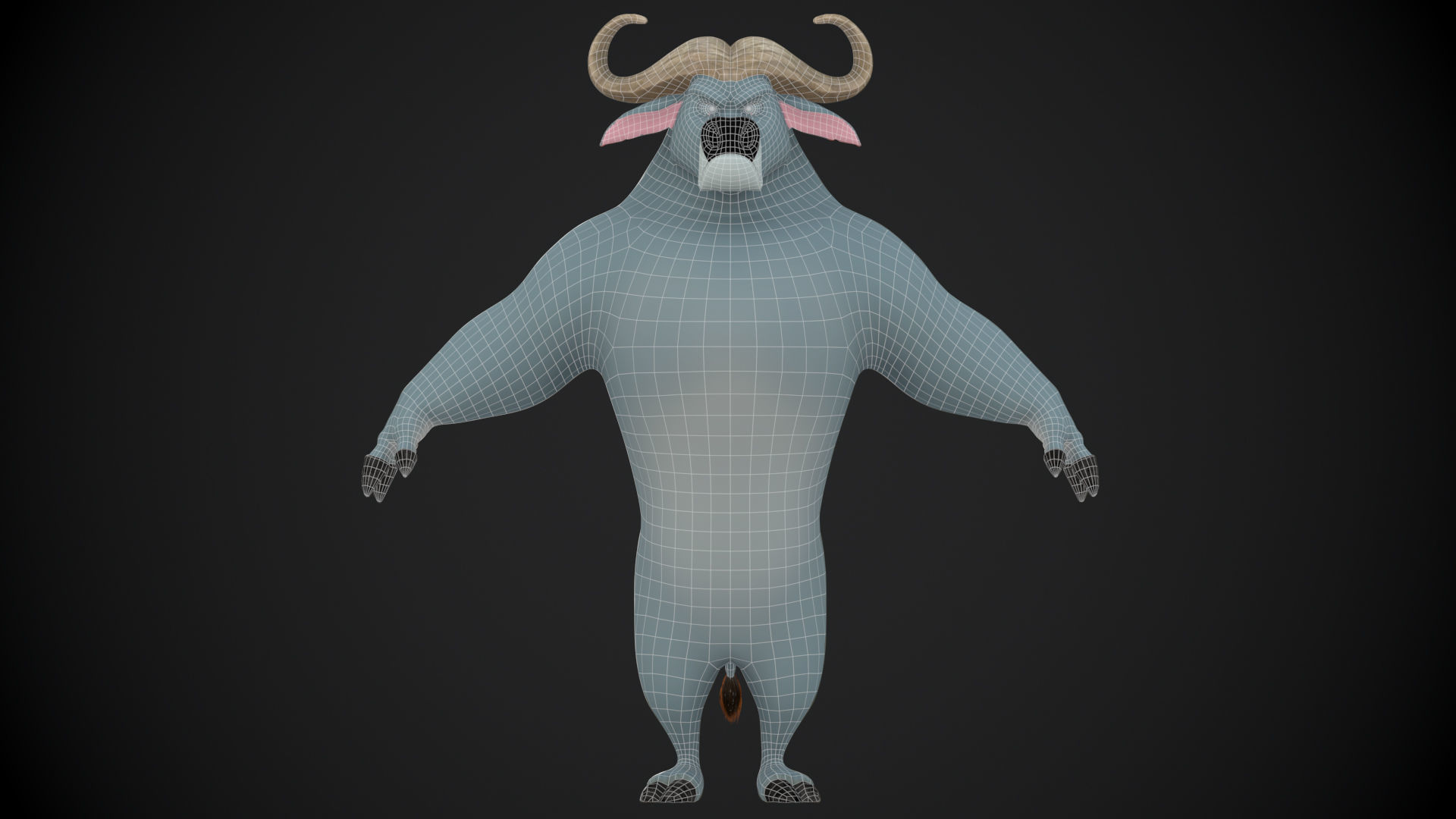  LOW POLY BOGO 3D model with texture  Low-poly 3D model_4