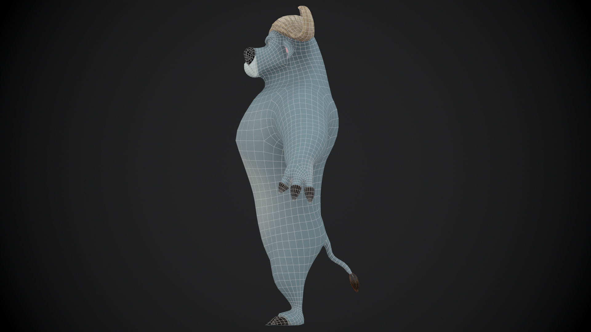  LOW POLY BOGO 3D model with texture  Low-poly 3D model_5