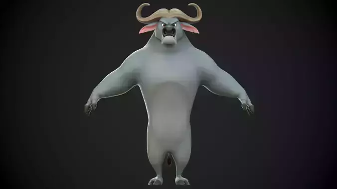  LOW POLY BOGO 3D model with texture  Low-poly 3D model