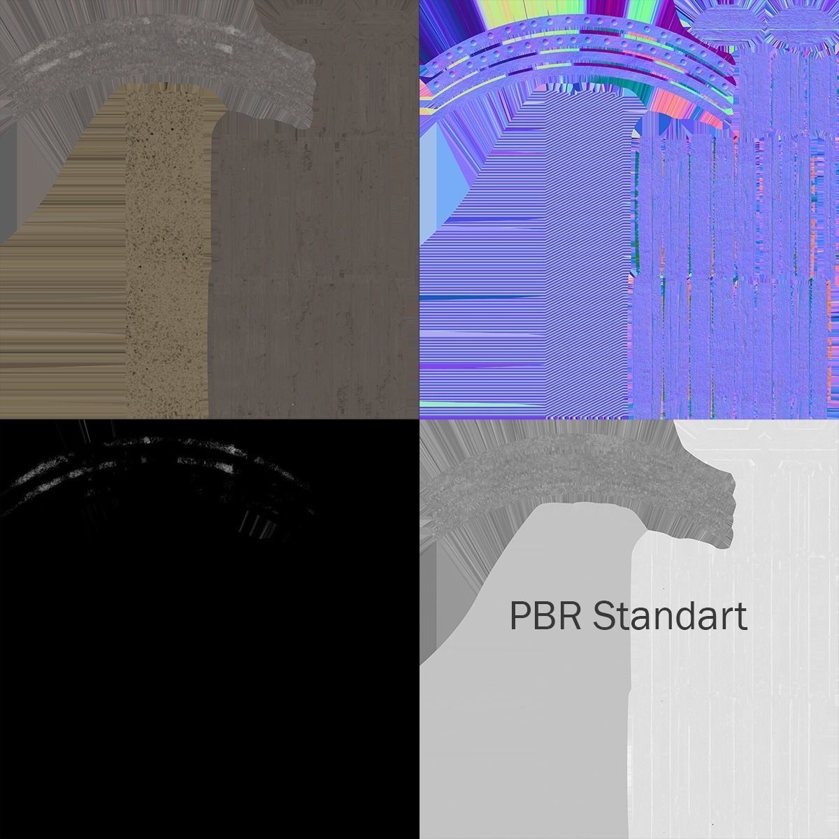 Old Realistic Barrel Low-poly 3D model_9