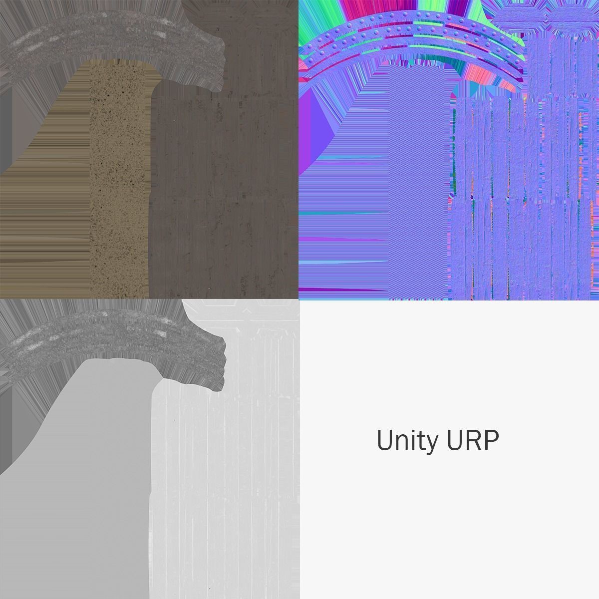 Old Realistic Barrel Low-poly 3D model_11